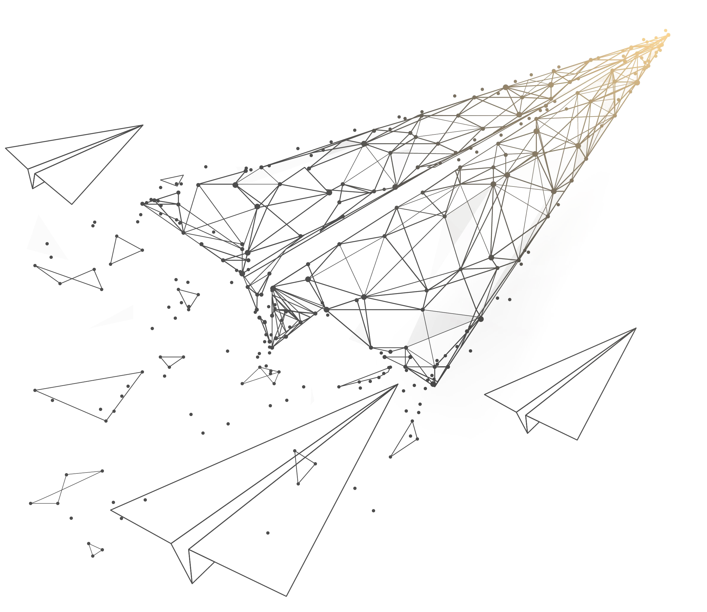 Origami paper plane illustration